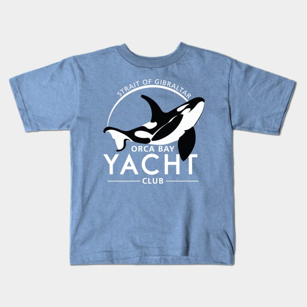 Orca Bay Yacht Club - reverse white Kids T-Shirt by Rackham